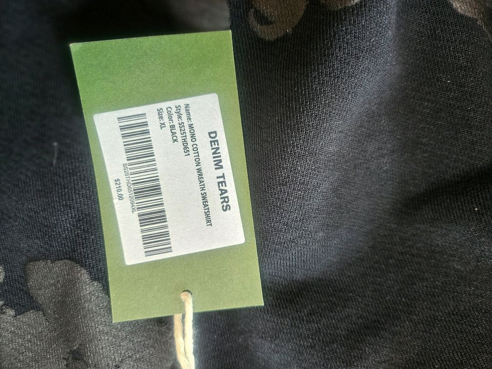 데님 티어스 MONO 후드티 블랙 XL 이미지