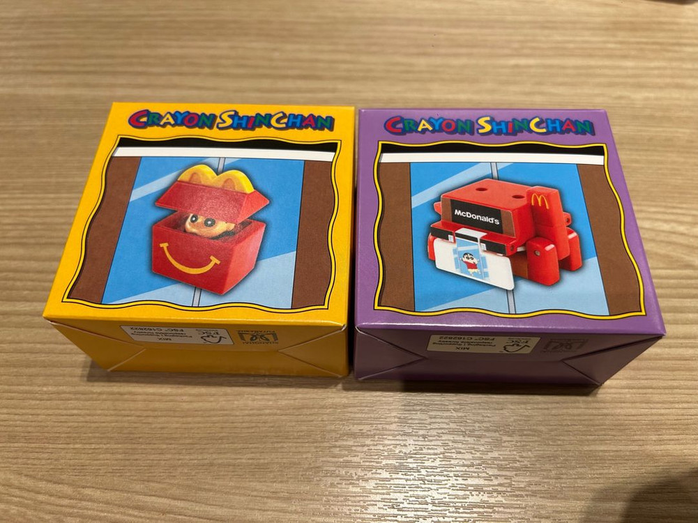 짱구 크레용 신짱 맥도날드 해피밀 4종 미개봉 미사용 새상품 이미지
