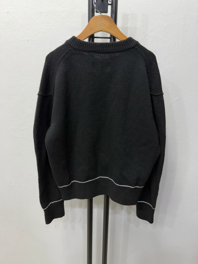 정품) 마뗑킴 25ss 블랙 오버핏 니트 스웨터 S--3