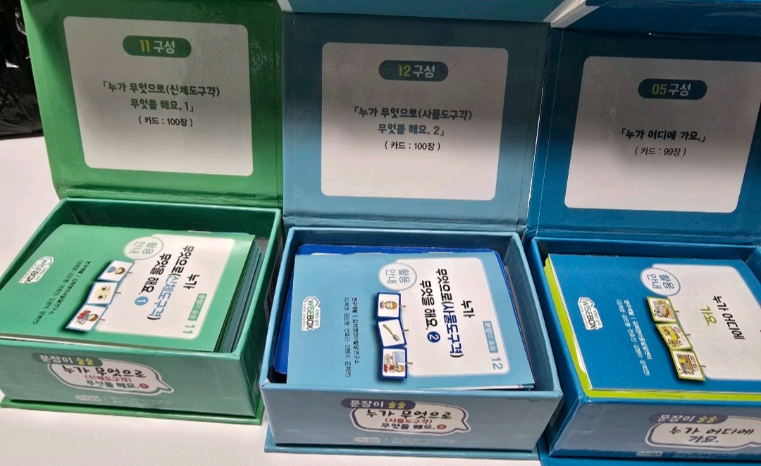 WISEBOX 문장이 술술 언어 카드 3종 세트--1