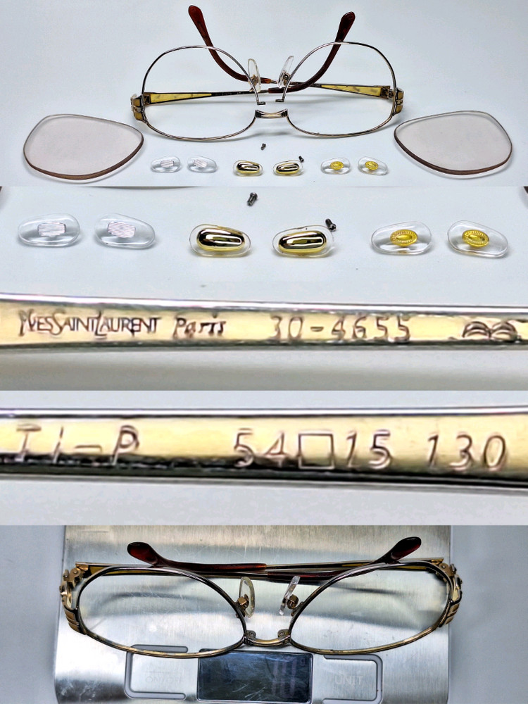 입생로랑 30-4655 순 티타늄 안경테/일본 수입 명품 빈티지 레트로 클래식 여성용 여자안경 y2k 패션 아이웨어--2