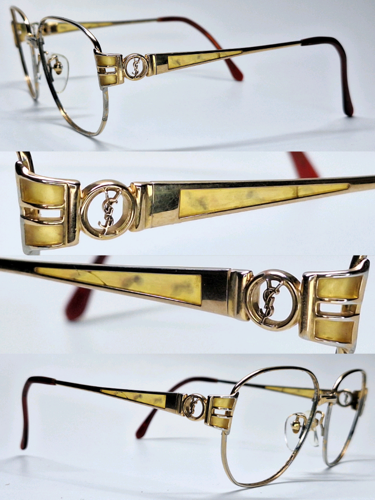 입생로랑 30-4655 순 티타늄 안경테/일본 수입 명품 빈티지 레트로 클래식 여성용 여자안경 y2k 패션 아이웨어--3