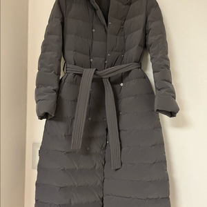 띠어리 롱 덕다운 벨티드 패딩 차콜s 이미지