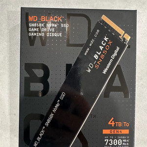 국내정발 WD SN850X 4TB NVMe SSD 미개봉