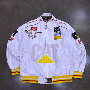 나스카 올드스쿨 CAT 스폰서 자수 패치 코튼 레이싱 자켓 L 이미지
