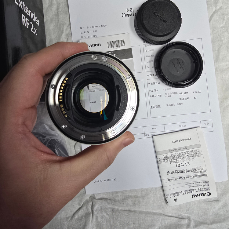 캐논 EXTENDER RF 2X 텔레컨버터 RF 마운트 2배 줌 캐논 2X 익스텐더--2