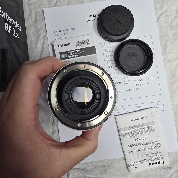 캐논 EXTENDER RF 2X 텔레컨버터 RF 마운트 2배 줌 캐논 2X 익스텐더--3