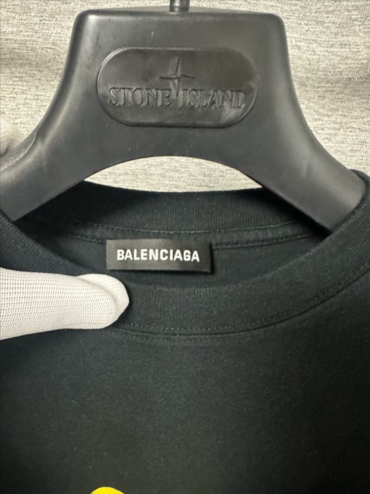 발렌시아가 BB로고 반팔 블랙 (XXS/M)--2