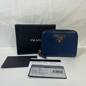 프라다 지퍼 카드지갑 딥블루(OS)
