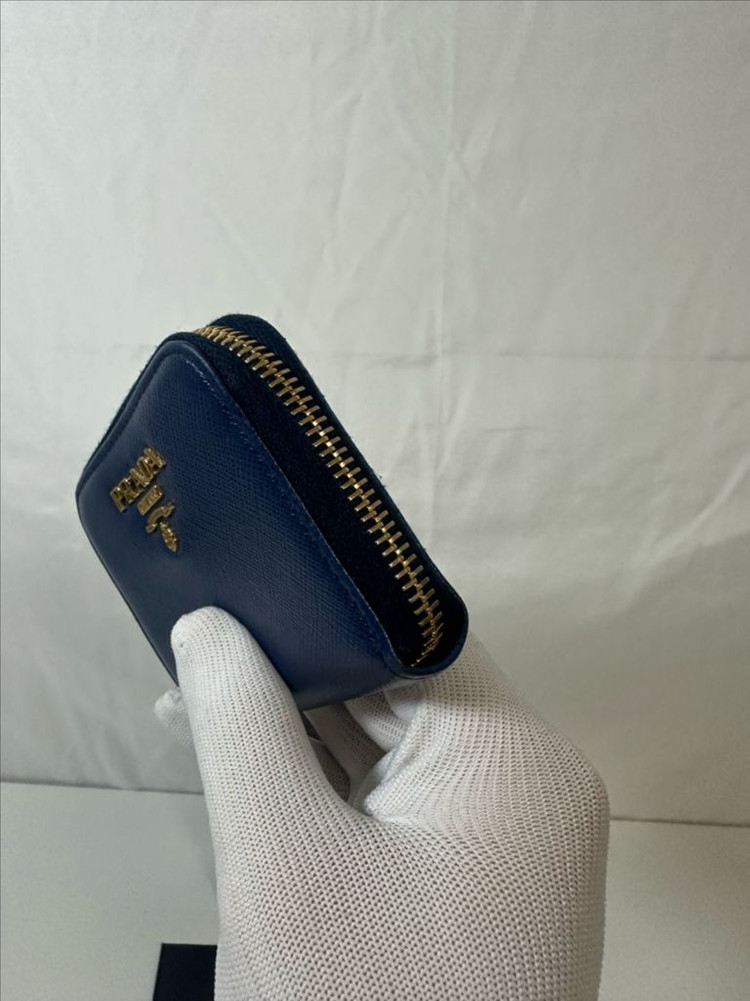 프라다 지퍼 카드지갑 딥블루(OS)--4