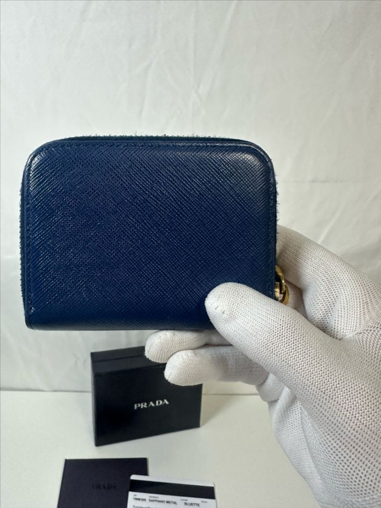 프라다 지퍼 카드지갑 딥블루(OS)--7