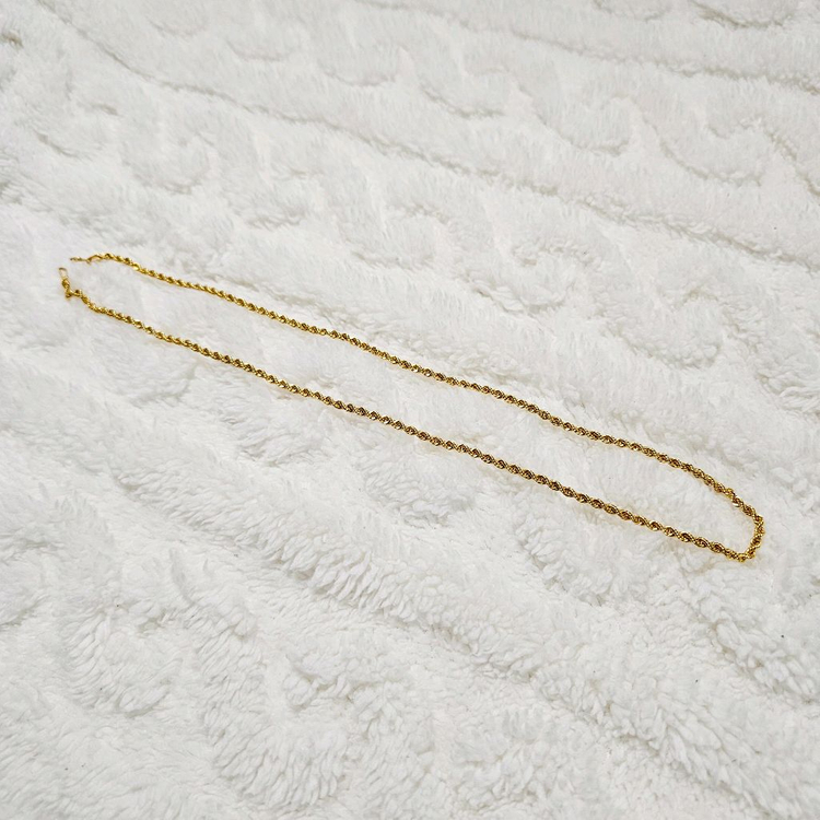 18k 골드 이태리 로프체인 목걸이 50cm 이미지