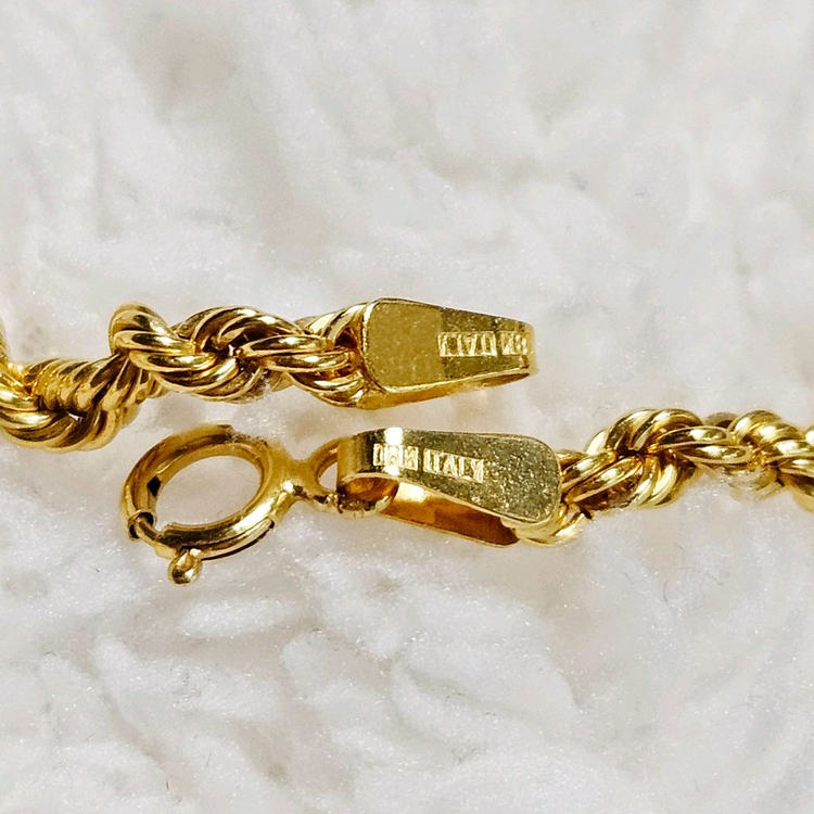 18k 골드 이태리 로프체인 목걸이 50cm 이미지