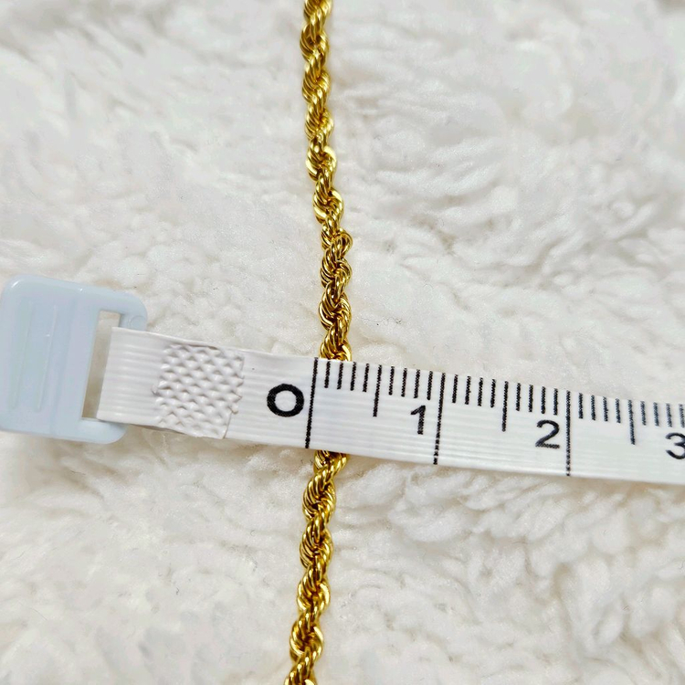 18k 골드 이태리 로프체인 목걸이 50cm 이미지