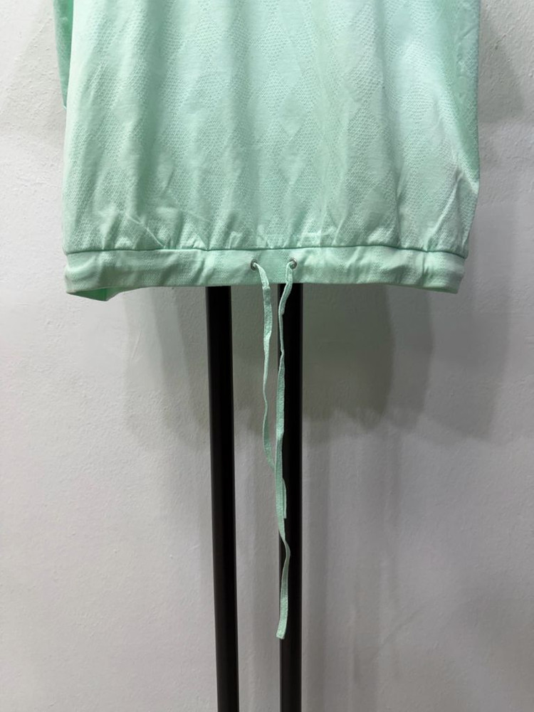 정품) 랑방 한섬 민트색 반집업 퍼프 기능성 반팔 40--3