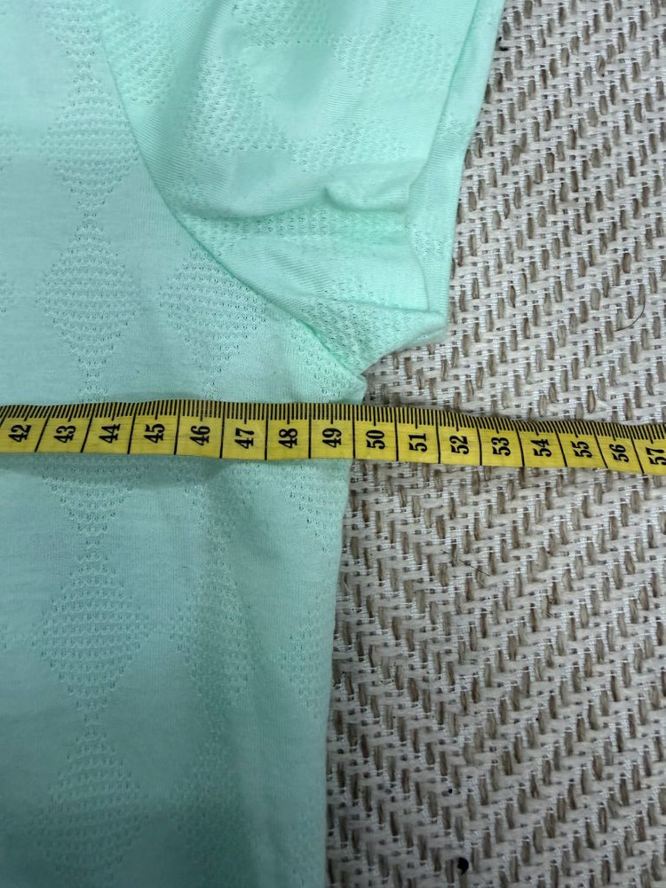 정품) 랑방 한섬 민트색 반집업 퍼프 기능성 반팔 40--8