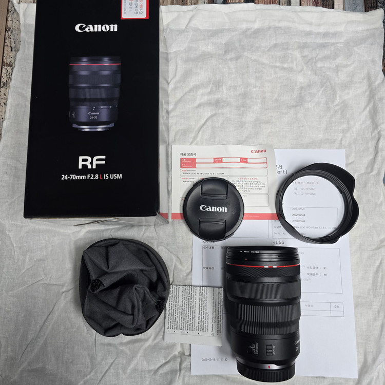 캐논 Canon RF 24-70mm F2.8 L IS USM (풀박+카메라가방)--0
