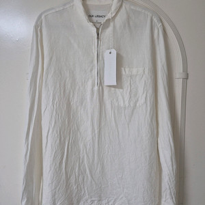 아워레가시 하프 집업 린넨 셔츠