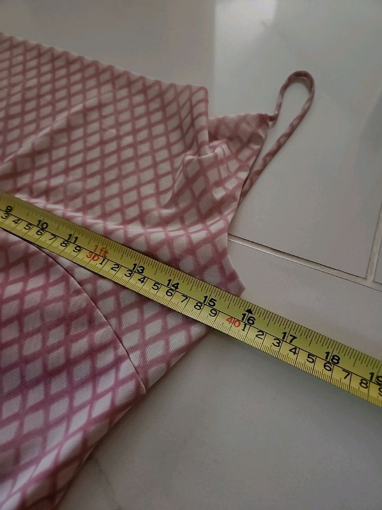 새제품 zara 자라 프린트 튤 캐미솔 원피스 핑크 원피스--6