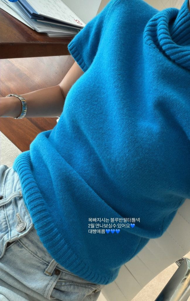 식스앤어하프 반팔 터틀넥 short sleeve turtle neck knit 이미지