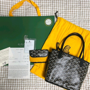 고야드 미니 앙주 블랙 토트백 판매합니다.