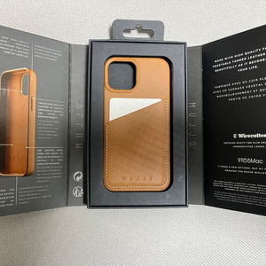 무쪼(Mujjo) 아이폰 13 미니 Tan 가죽케이스