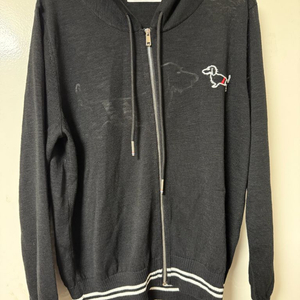 블랙 후드 가디건