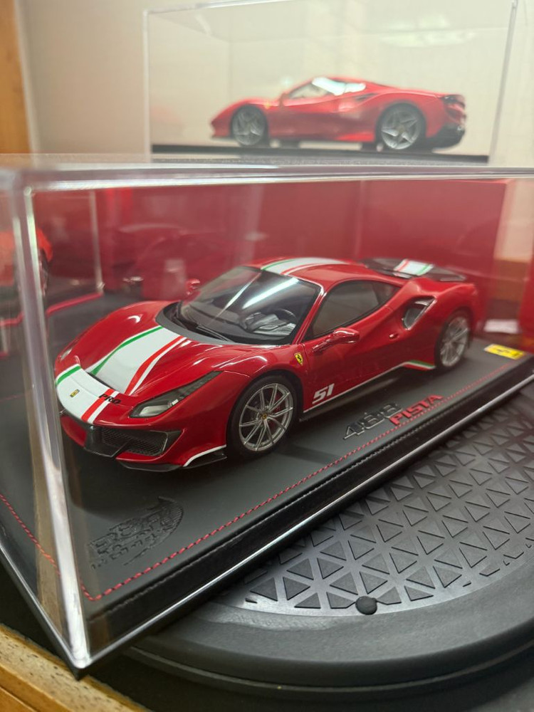 1:18 bbr 페라리 488 pista (오토아트 미니챔프 자동차모형 다이캐스트 포르쉐 미니지티 교쇼) 이미지
