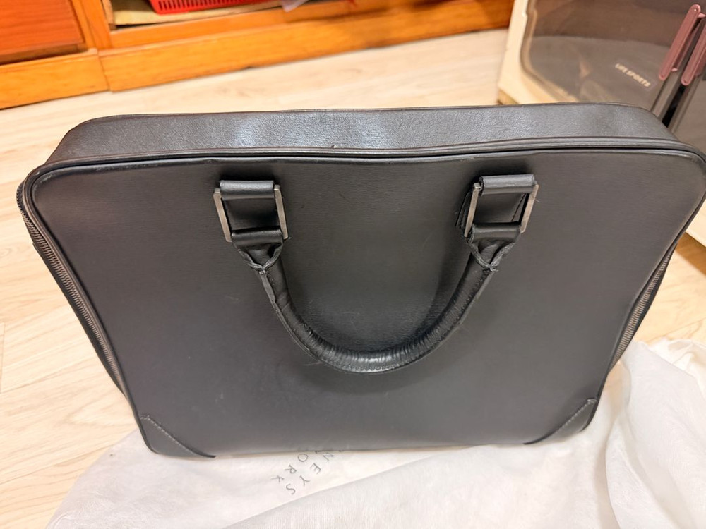 알프레도 던힐 블랙 가죽 서류가방 이미지