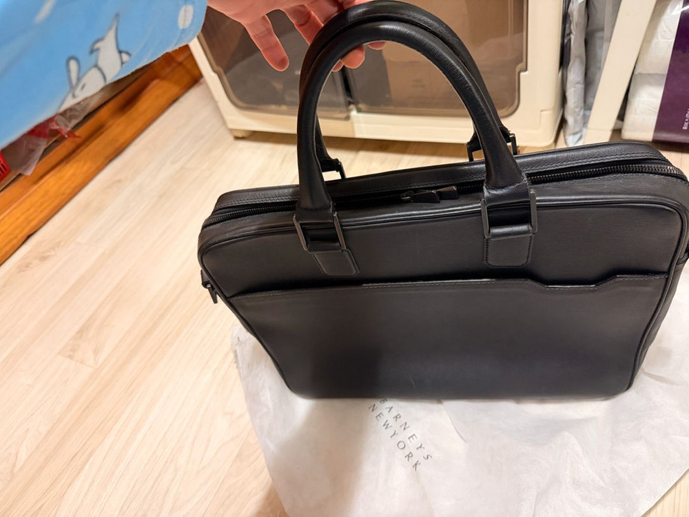 알프레도 던힐 블랙 가죽 서류가방 이미지