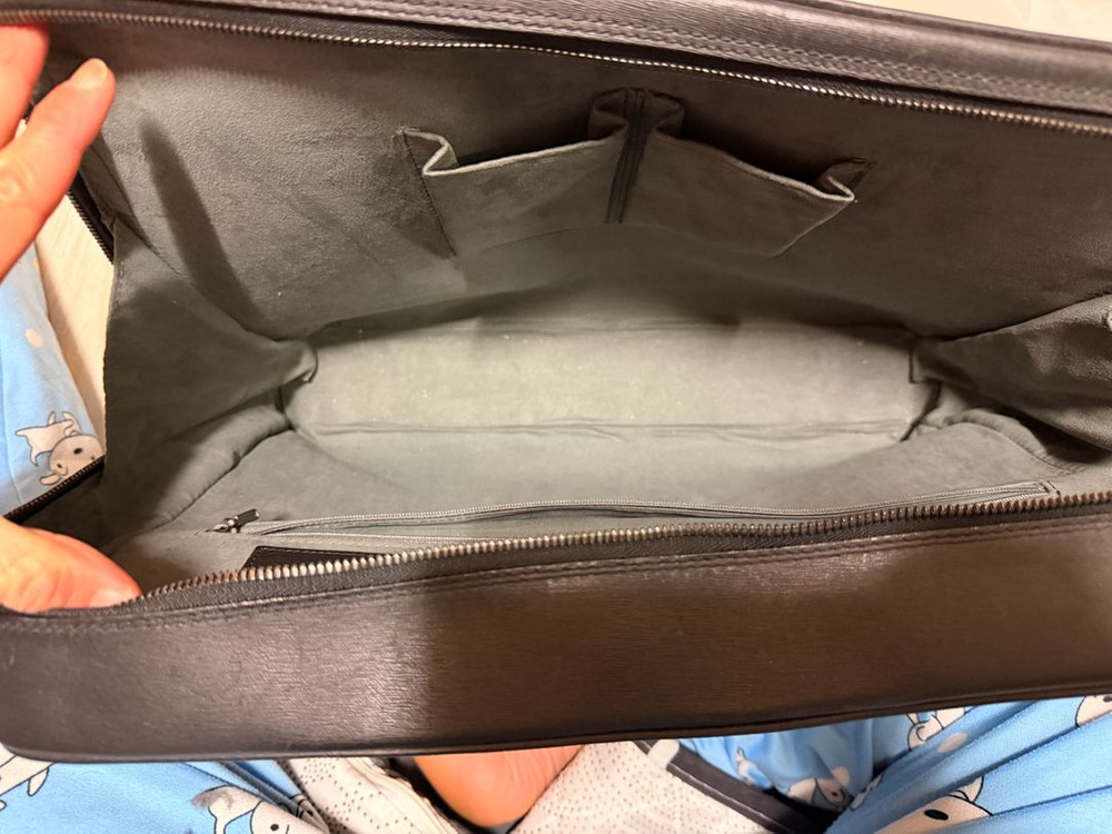 알프레도 던힐 블랙 가죽 서류가방 이미지