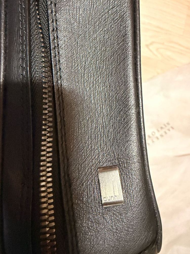 알프레도 던힐 블랙 가죽 서류가방 이미지