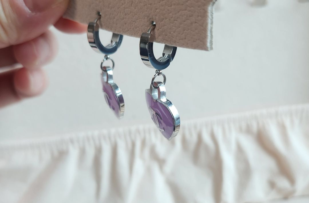 샤 달랑이귀걸이 하트 드롭귀걸이 (새상품)--2