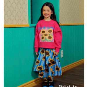 베베베베 해바라기 스커트 라지 +니삭스 일괄