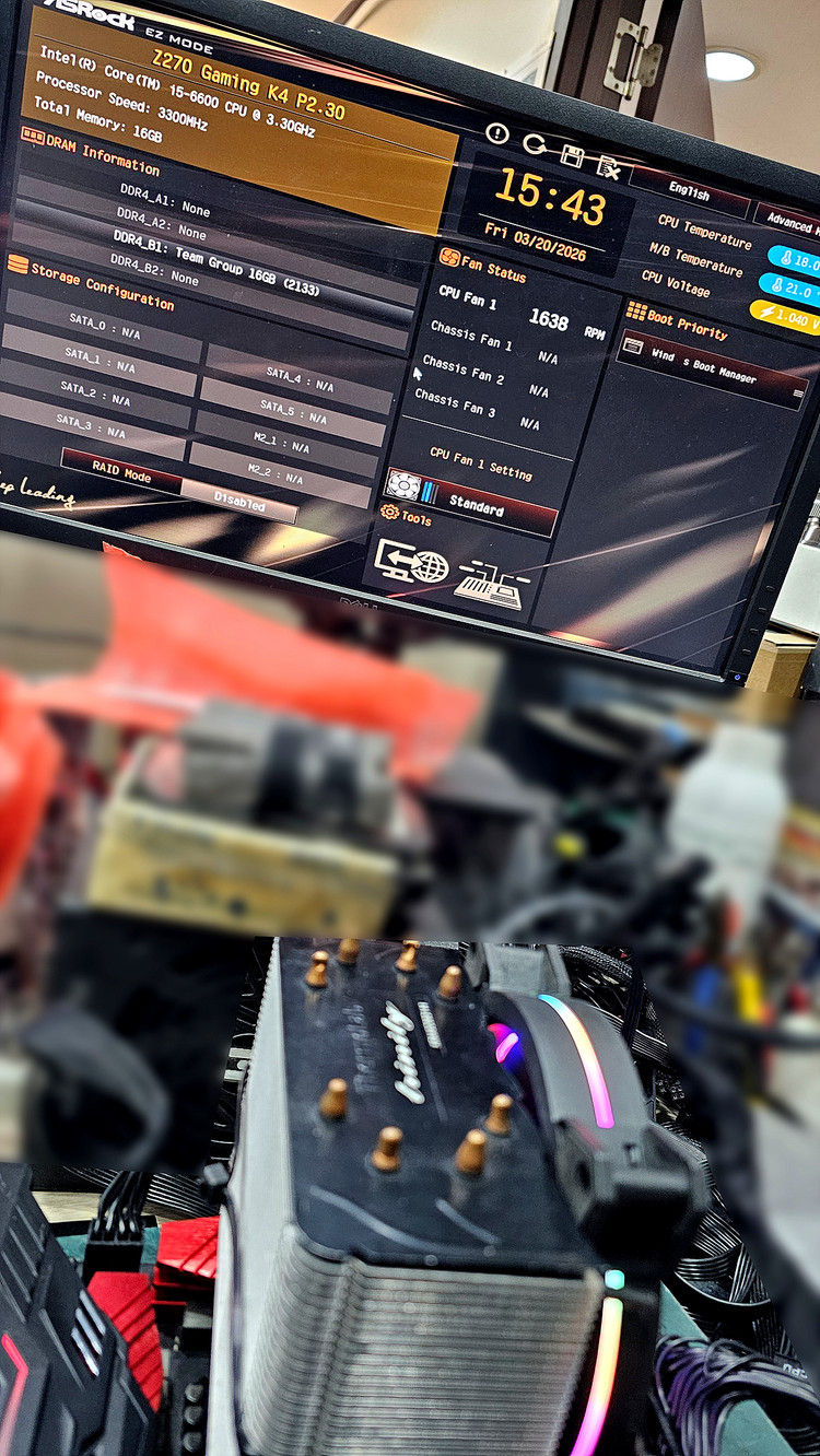 Z270 Gaming K4 메인보드 / I5 6600 CPU / DDR4 16G 팀그룹 메모리--1