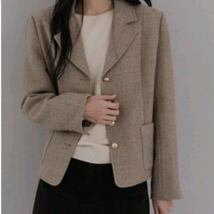 Slowand 슬로우앤드 여성 베이지 골드버튼 트위드자켓 ~55 / 에잇세컨즈 자라 마시모두띠 듀엘 마인