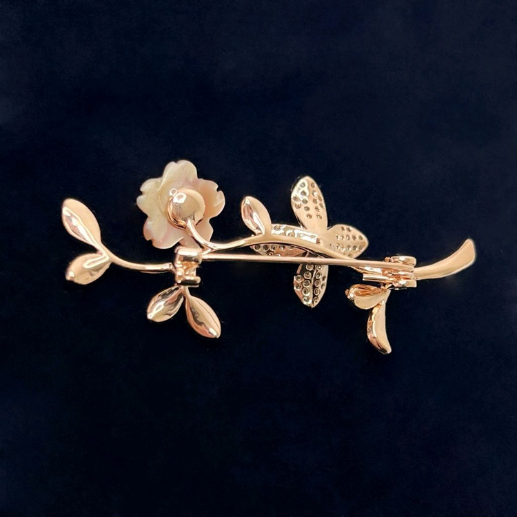 새상품]스와로브스키스톤 진주 브로치 한복 자켓 코트 귀걸이 반지 팔찌 샤넬 14k 18k 반클리프 루이비통 불가리 이미지