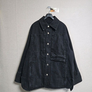 우영미 블랙 데님 워크 자켓 46