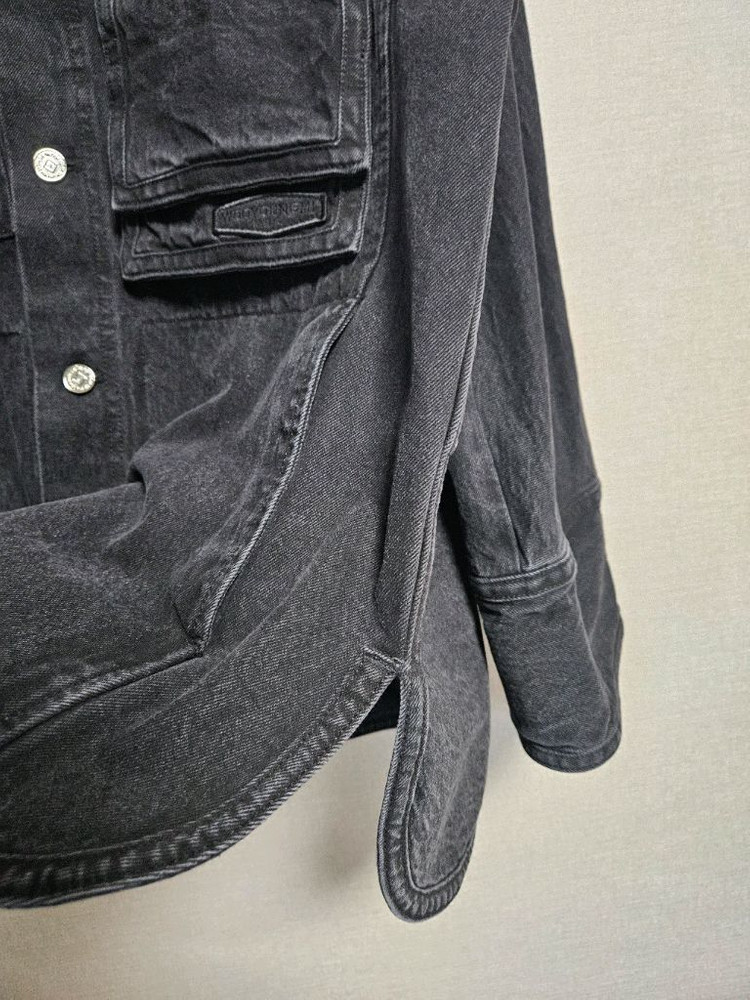 우영미 블랙 데님 워크 자켓 46--3