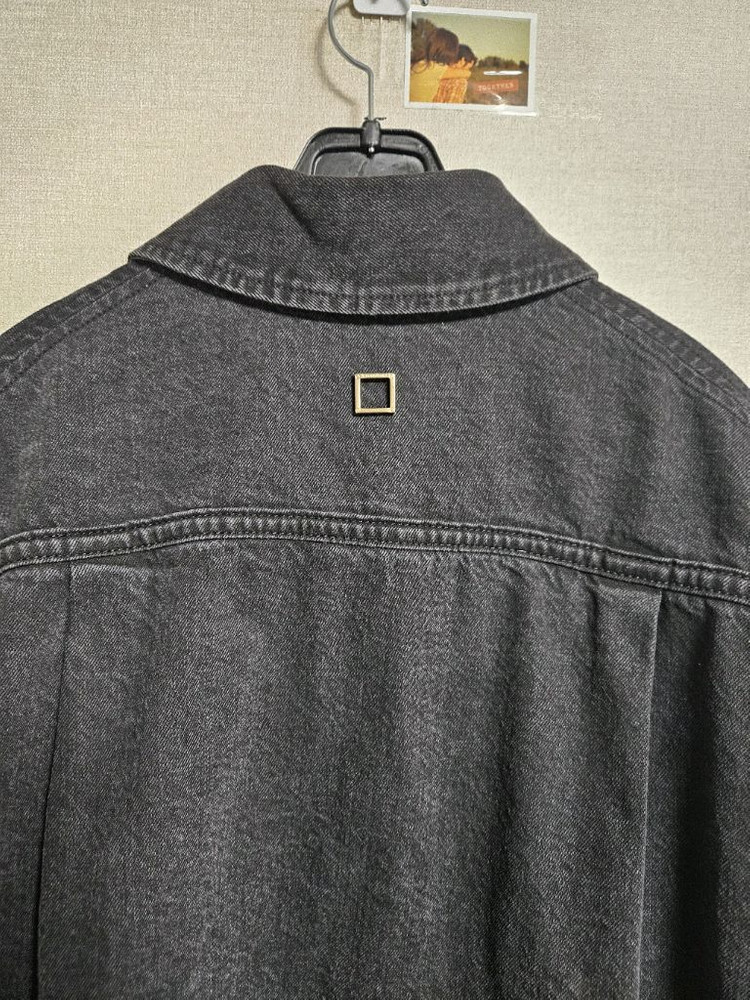 우영미 블랙 데님 워크 자켓 46--6