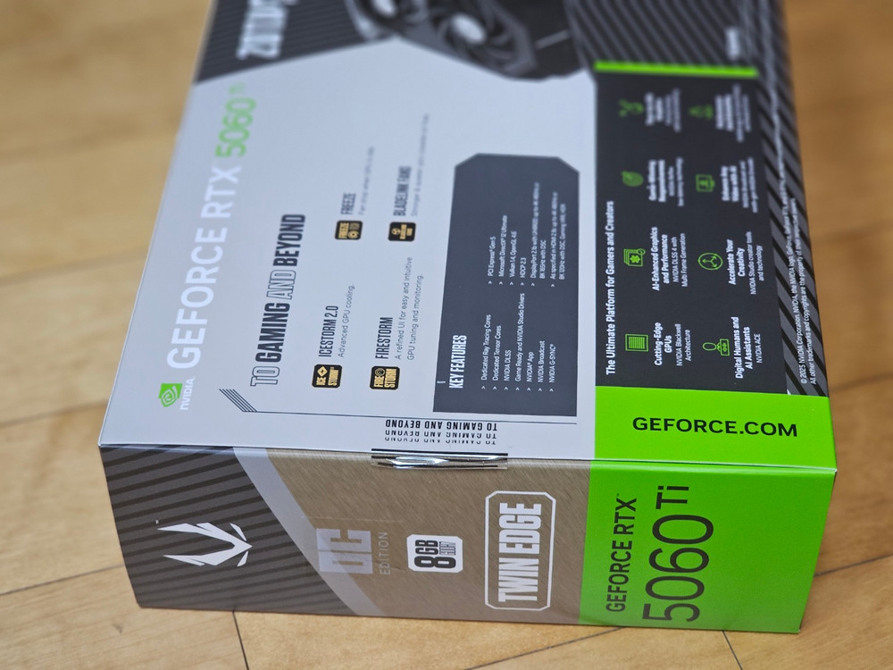 [미개봉] ZOTAC 조택 조탁 RTX 5060 Ti Twin Edge OC D7 8GB 이미지