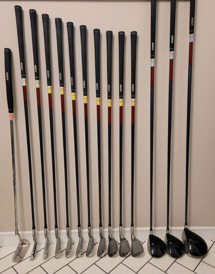 + 미사일 좌타 + 왼손용 남성 골프채 풀세트--4