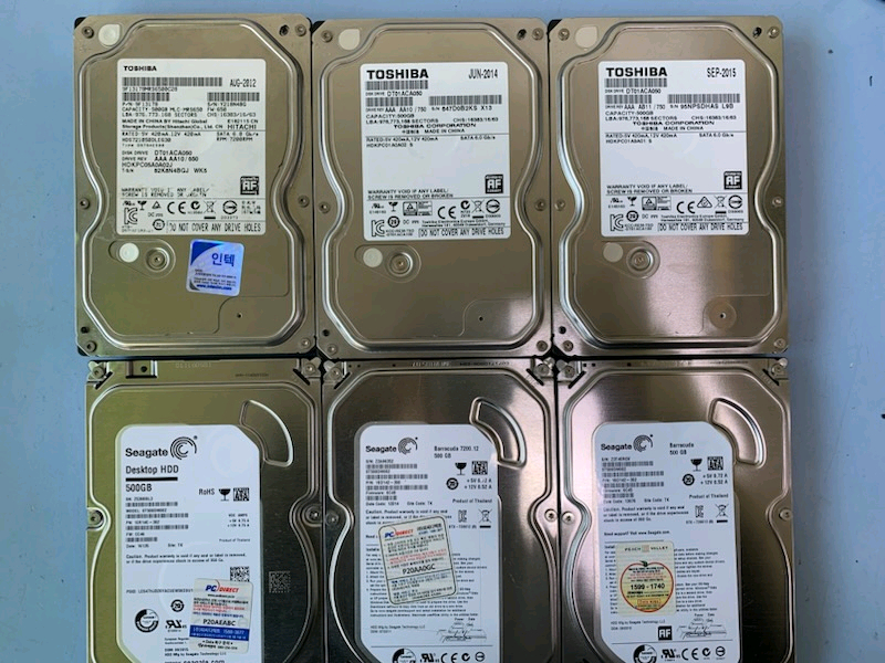 데스크탑용 3.5인치 하드디스크 500G 일괄판매합니다 이미지