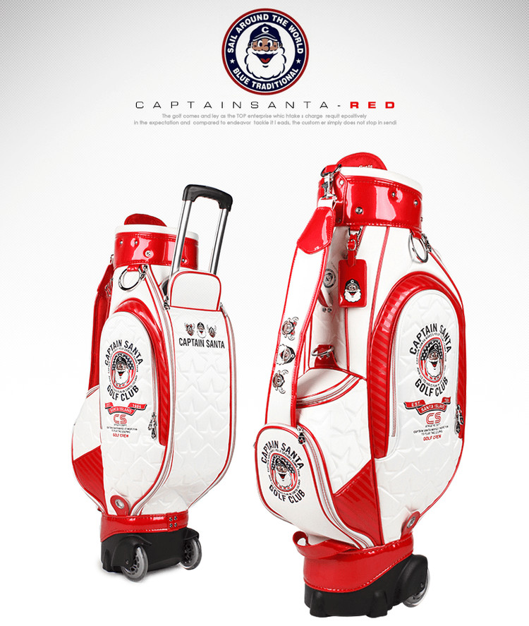 [전시상품]캡틴산타 165 캐디백 + 보스턴백 세트 (색상-레드) 이미지