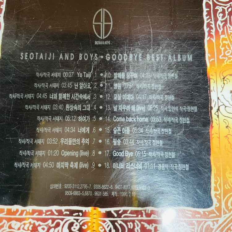 [중고음반/CD] 서태지와아이들 SeoTaiji and Boys 베스트앨범 GOODBYE BEST ALBUM--2