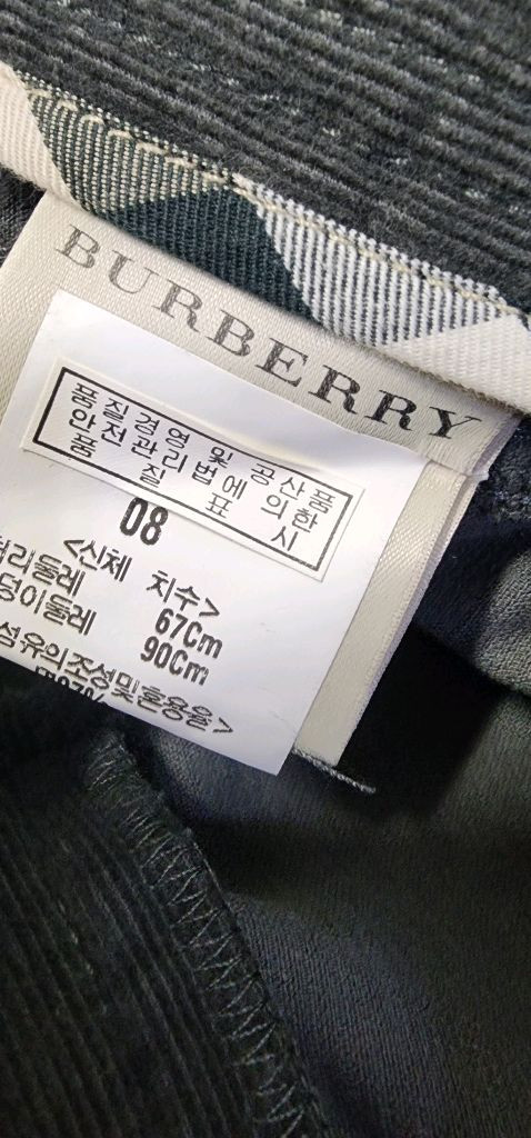 버버리 여성 코듀로이 7부팬츠 이미지