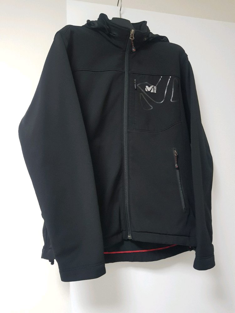 MILLET outdoor 밀레 블랙 후드 아웃도어 등산 자켓 밀레 블랙 후드 자켓 등산의류 등산복 의류--0