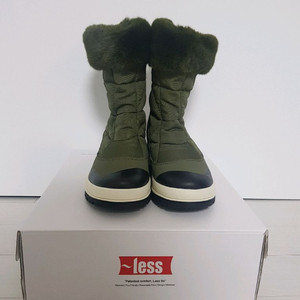 LESS 논슬립 생활방수 경량 컴포트 패딩부츠 카키 겨울부츠 방한부츠 부츠 겨울신발 겨울방한부츠 225 새상품