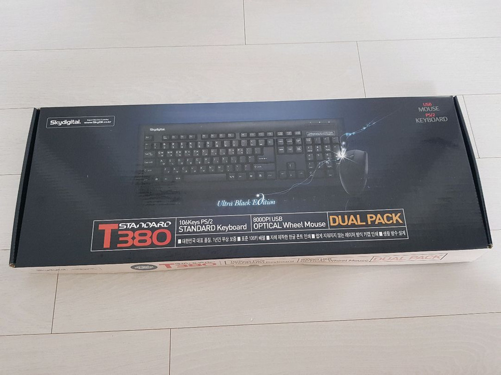Skydigital 스카이디지탈 T380 키보드 + 마우스 세트 새상품 (미사용)--4