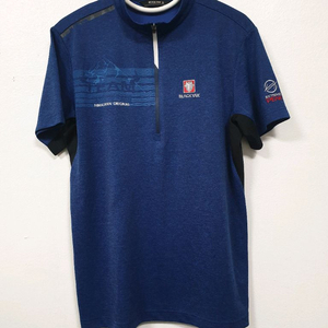 블랙야크 블루 하프집업 반팔 티셔츠 100사이즈 이미지